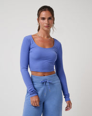 Solara Cloud Rib Top Women/Baja Blue