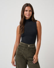 Captivate Mock Neck Top Women/Black