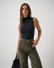 Captivate Mock Neck Top Women/Black
