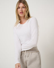 Cloud Long Sleeve Tee Women/White