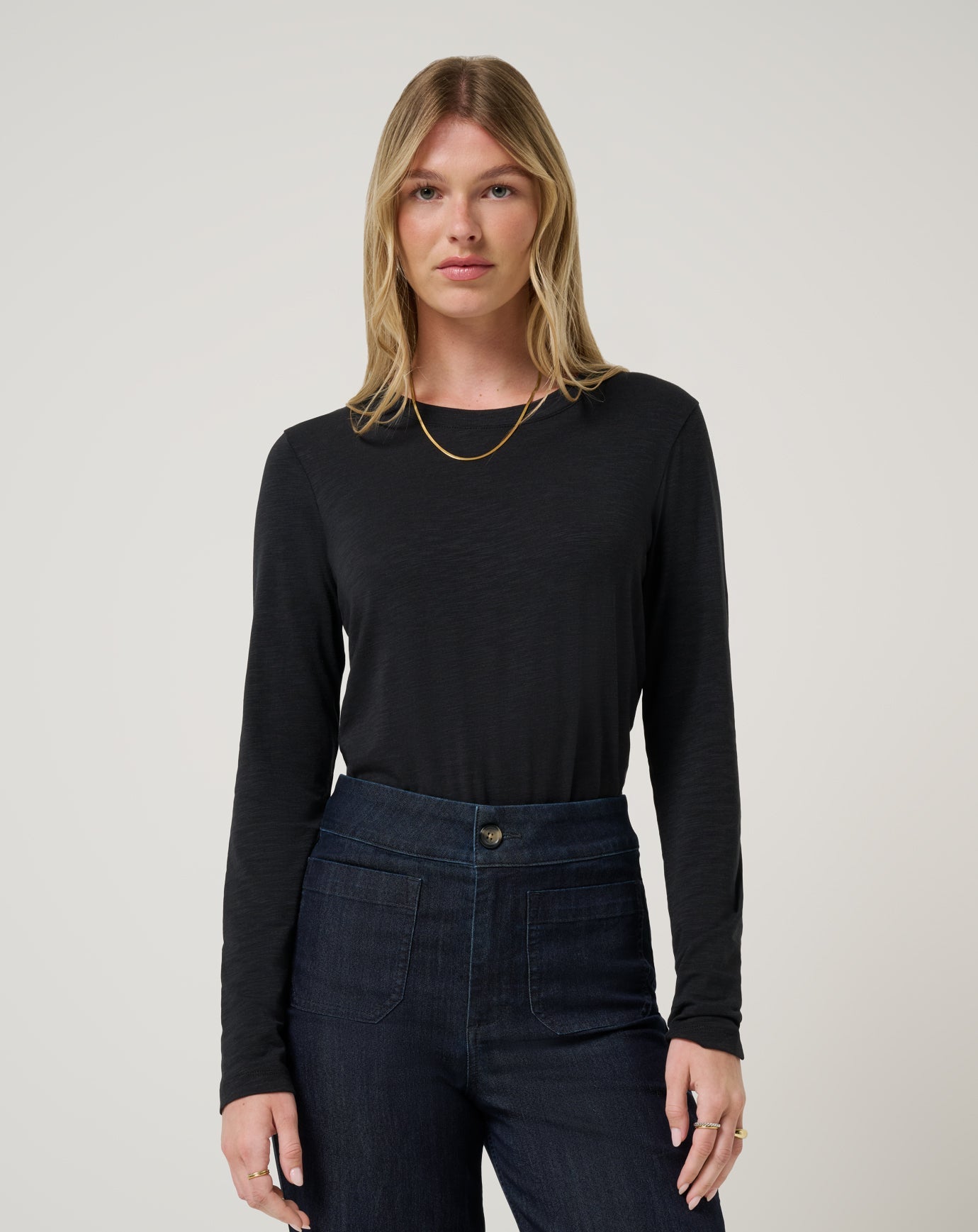 Cloud Long Sleeve Tee Women/Black