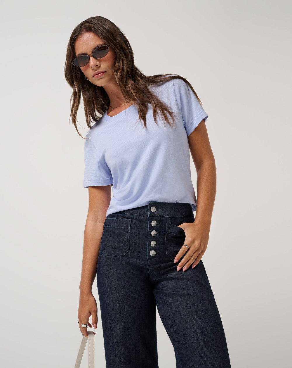Cloud Jersey Tee Women/Soft Blue