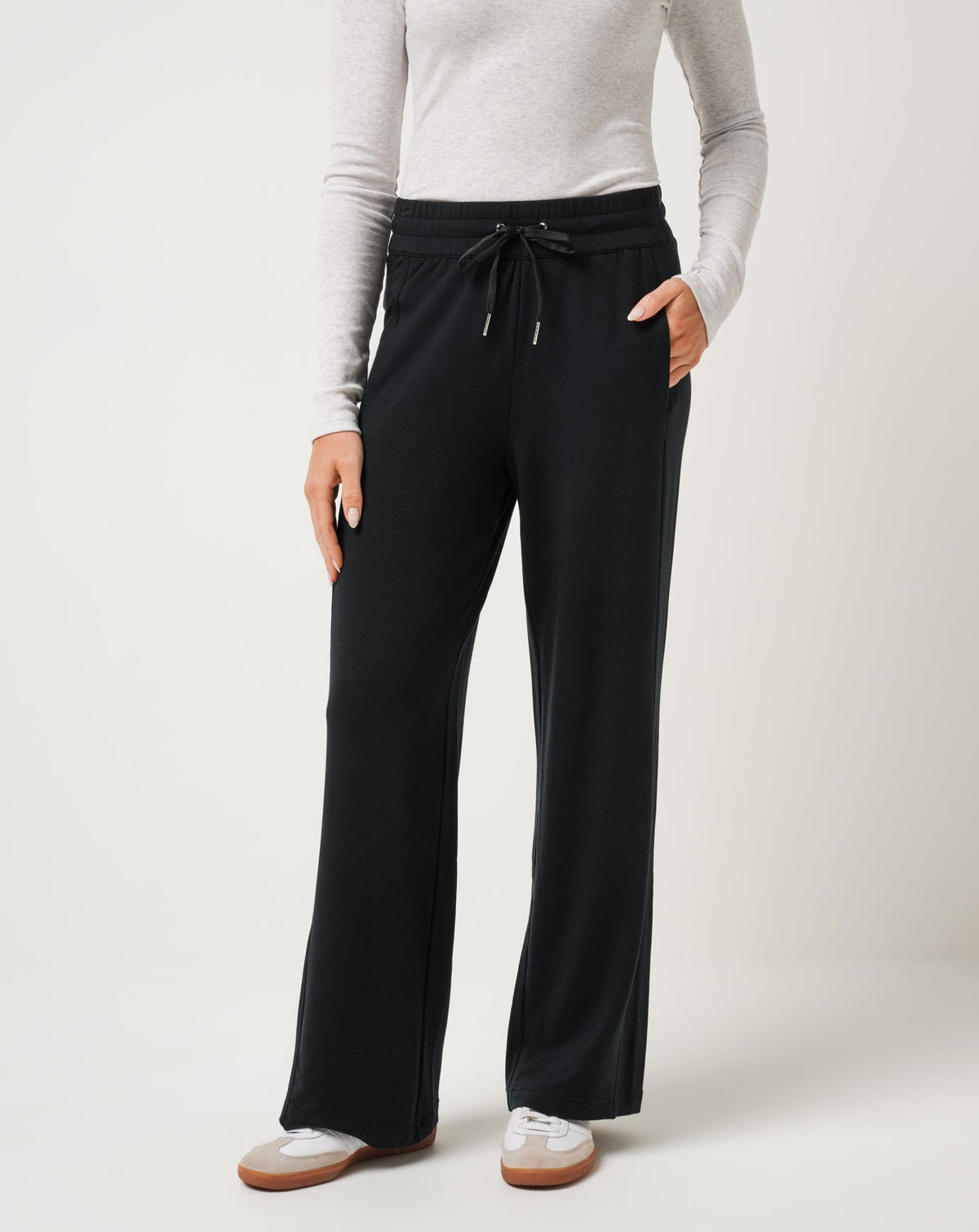 Cloud Terry Wide Leg Pant Women/Black