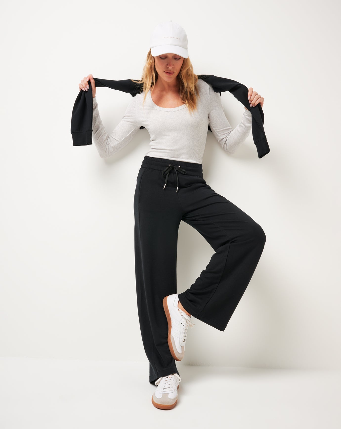 Cloud Terry Wide Leg Pant Women/Black