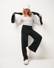Cloud Terry Wide Leg Pant Women/Black