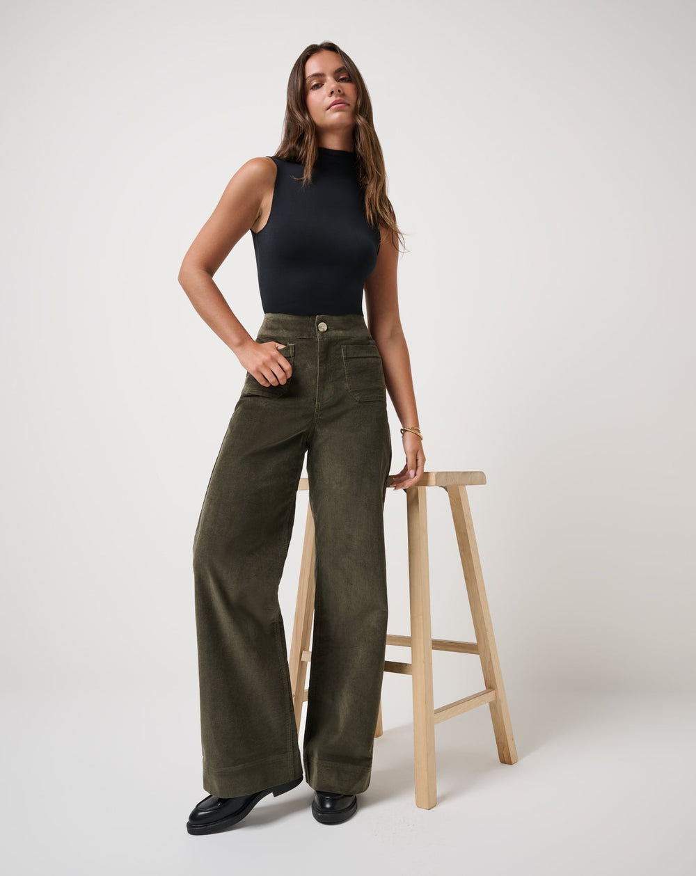 Everyday Cord Long Pant Women/Grape Leaf
