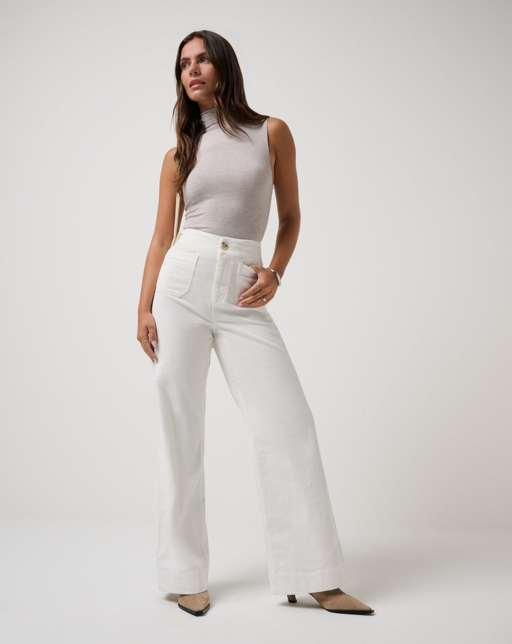 Everyday Cord Long Pant Women/Snow White
