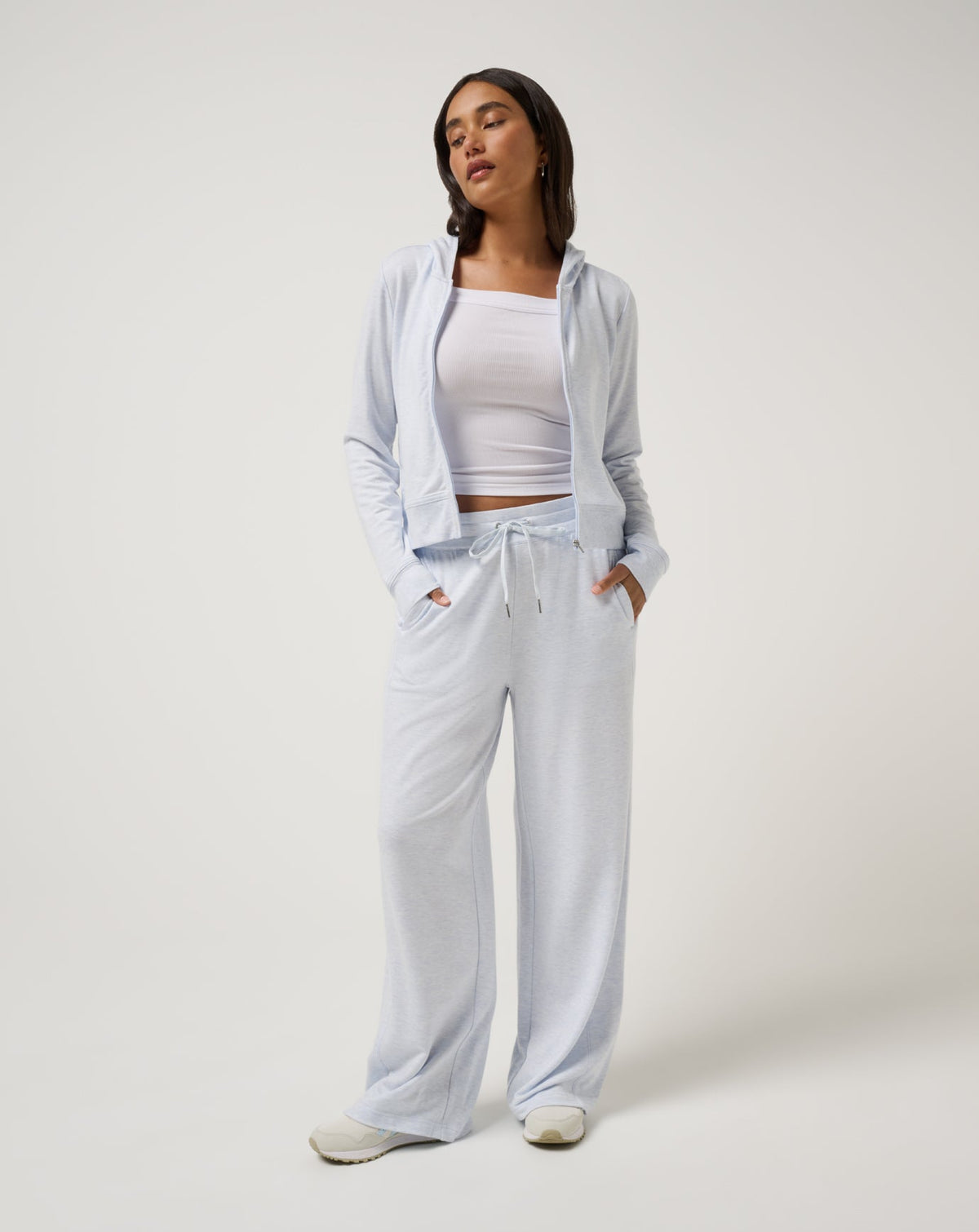 Cloud Terry Wide Leg Pant Women/Heather Ancient Water