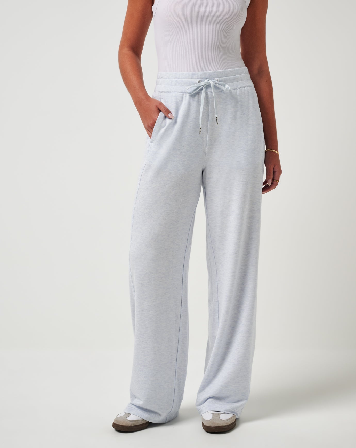 Cloud Terry Wide Leg Pant Women/Heather Ancient Water