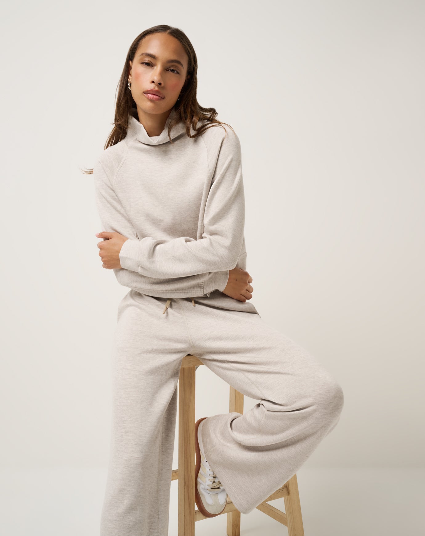 Skyloft Soft Wide Leg Pant Women/Heather Savannah Tan