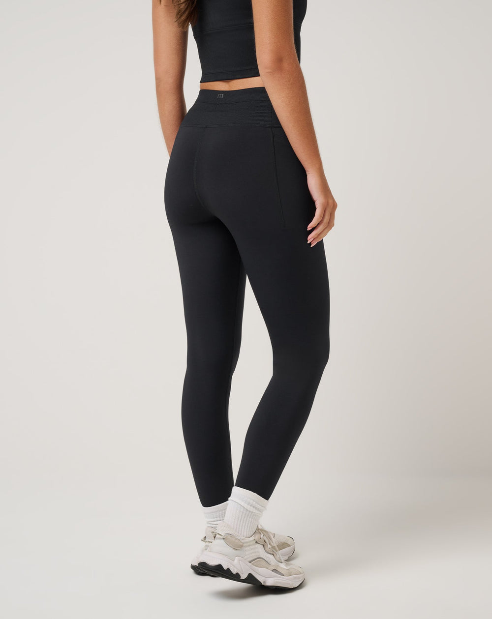 Moveknit Tie Bonded Legging Women|Golf/Black