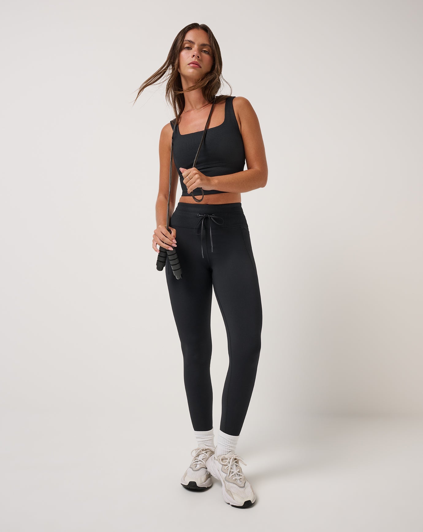 Moveknit Tie Bonded Legging Women|Golf/Black