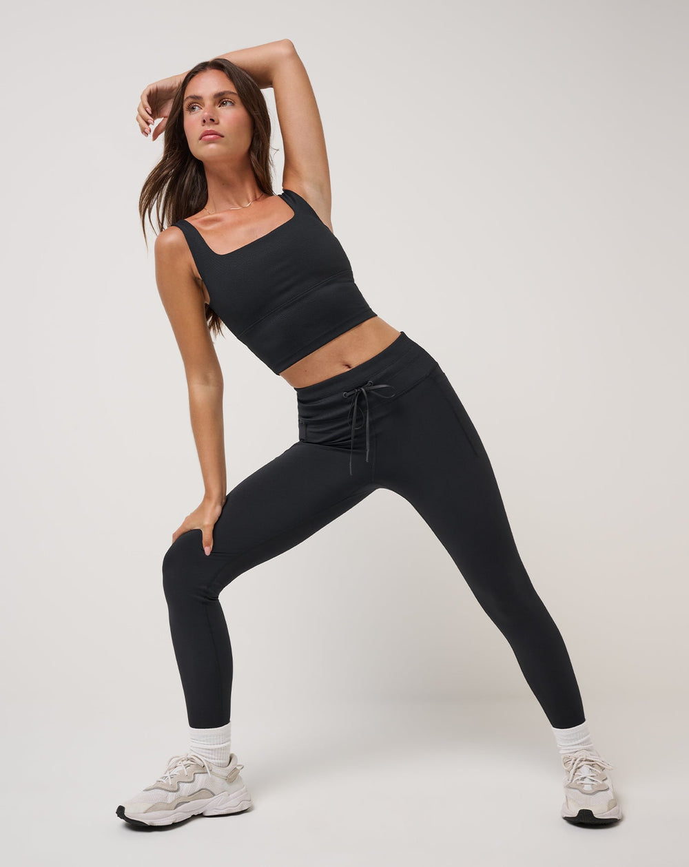 Moveknit Tie Bonded Legging Women|Golf/Black