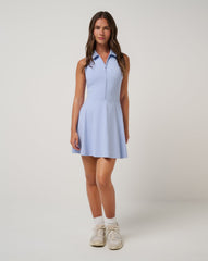 Moveknit Sleeveless Polo Dress 2.0 Women|Golf/Soft Blue