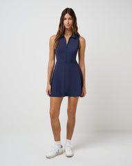 Moveknit Sleeveless Polo Dress 2.0 Women|Golf/Navy Blazer