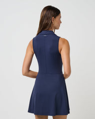 Moveknit Sleeveless Polo Dress 2.0 Women|Golf/Navy Blazer