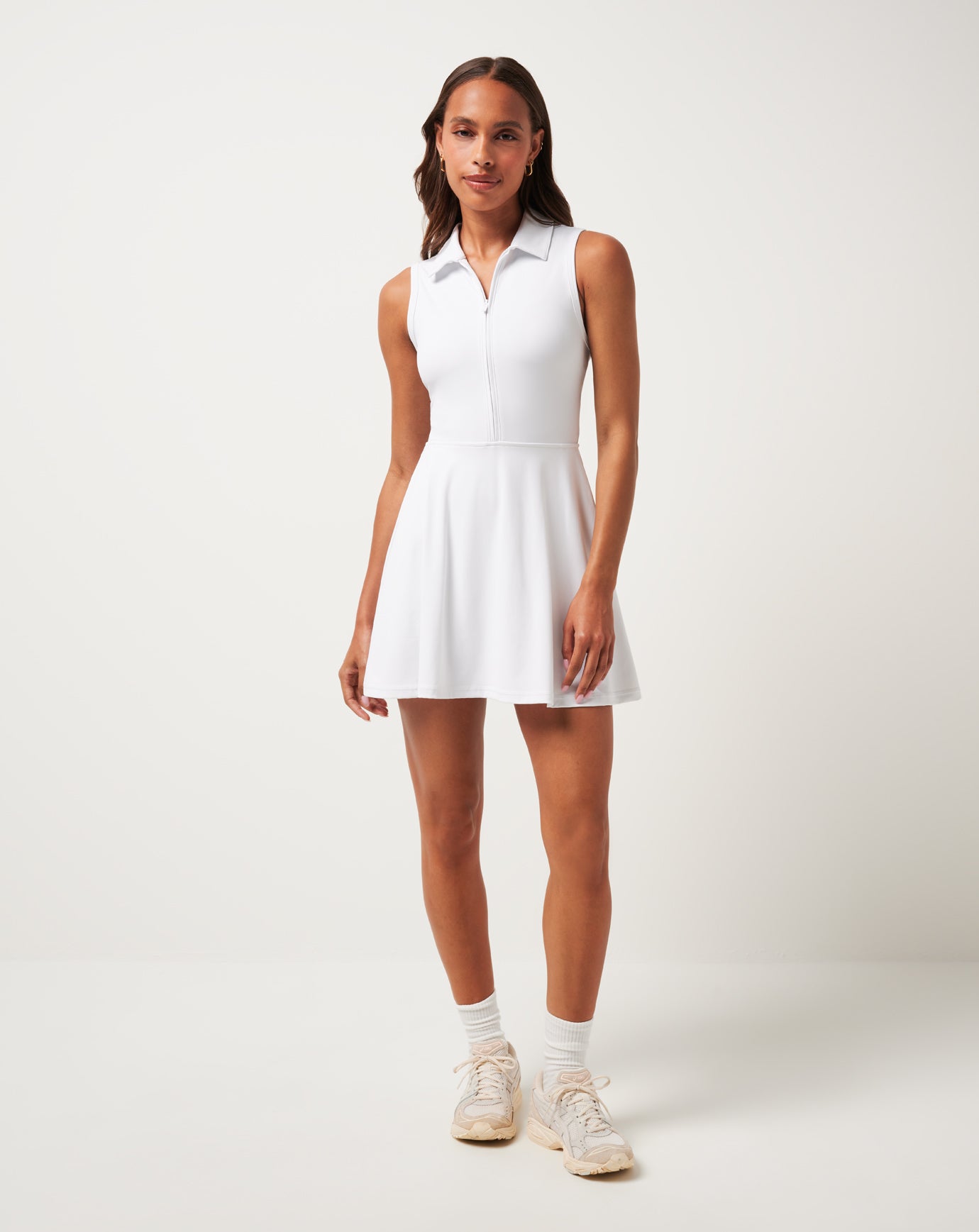 Moveknit Sleeveless Polo Dress 2.0 Women|Golf/White