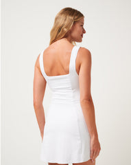 Moveknit Sleeveless Dress Women|Golf/White