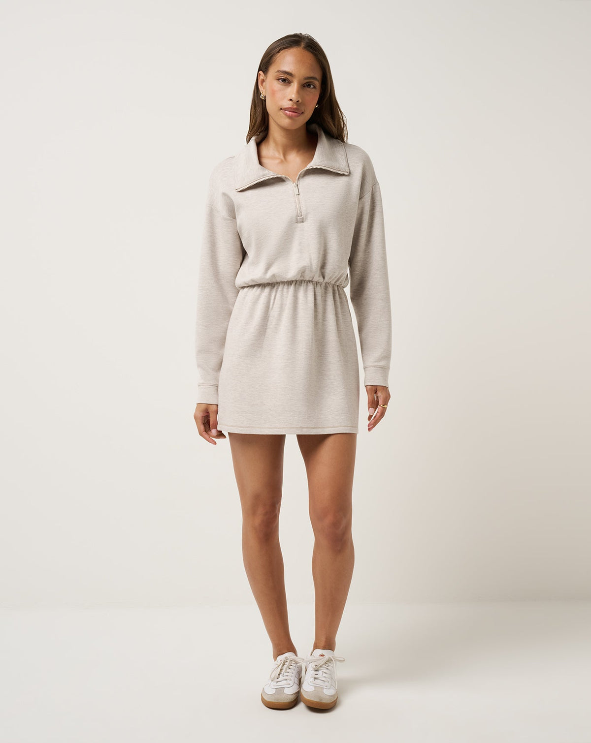 Skyloft Soft Zip Dress Women/Heather Savannah Tan