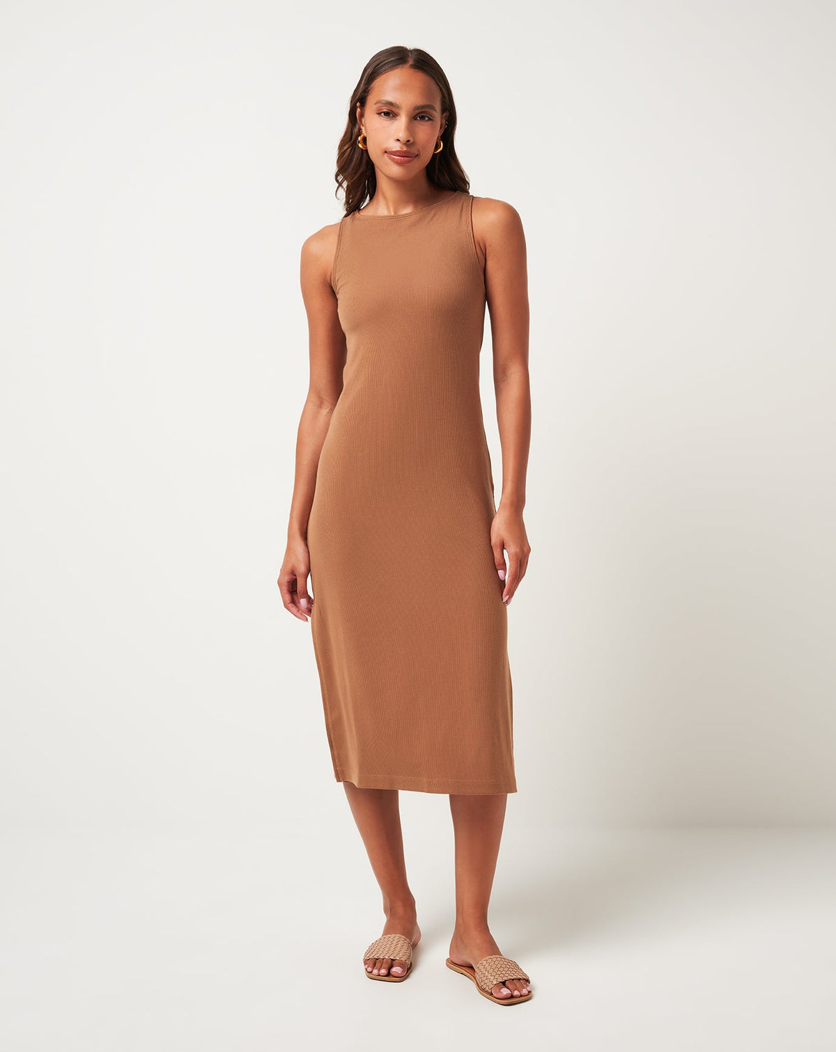 Cloud Rib Hadley Wood Dress Women/Chestnut