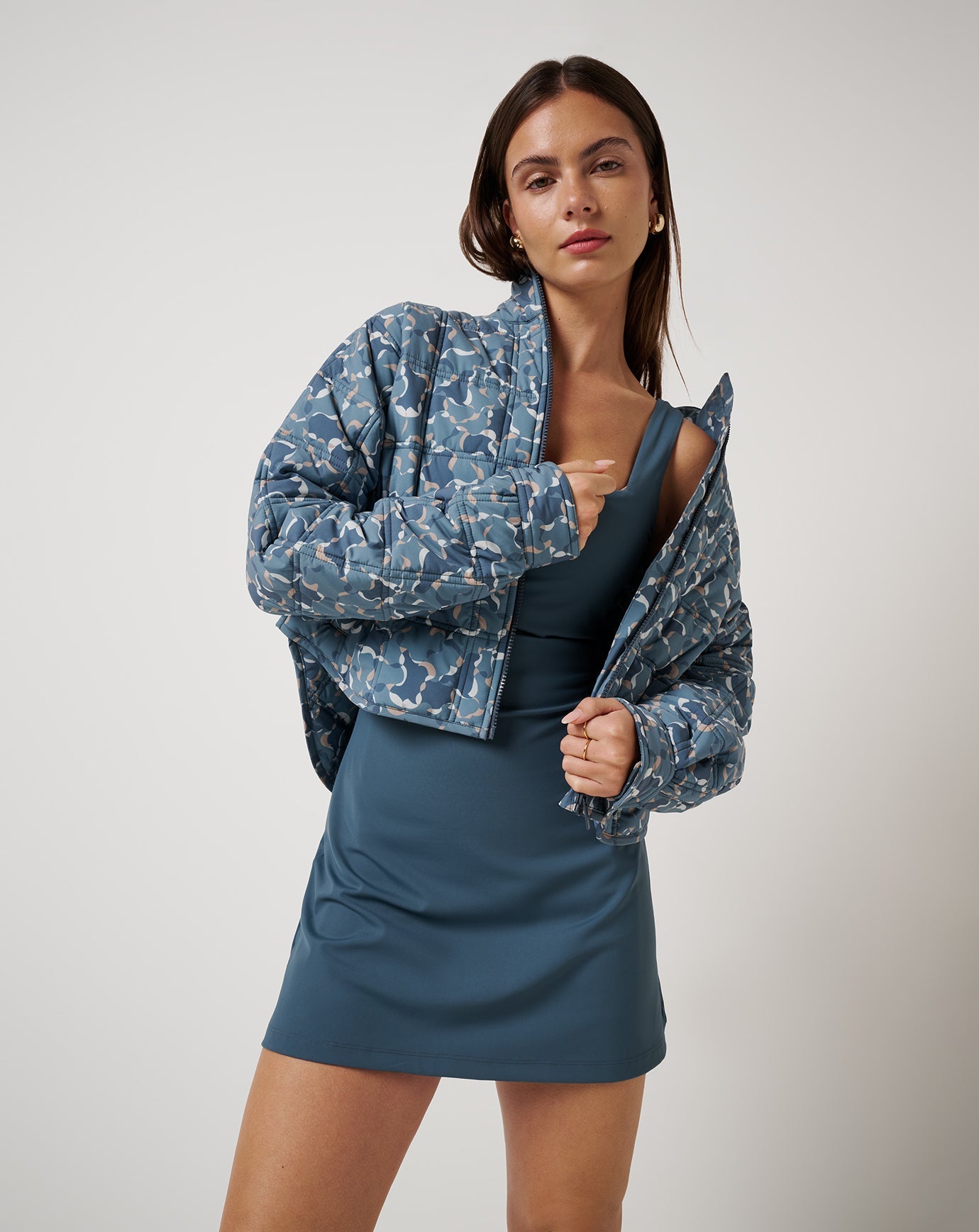 Moveknit Afterglow Dress Women|Golf/Dark Slate