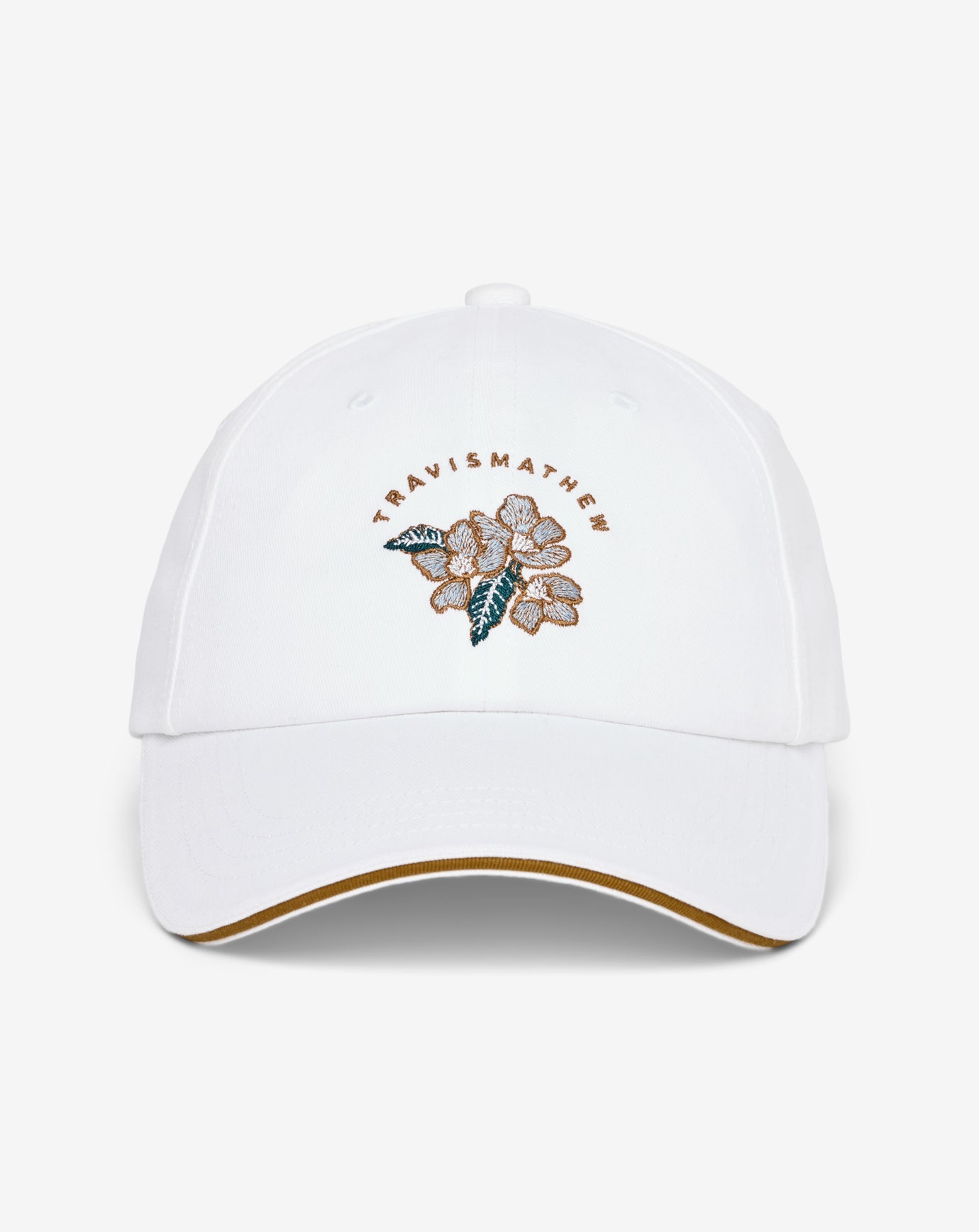 Floral Twisted Ivy Adjustable Hat Accessories/White