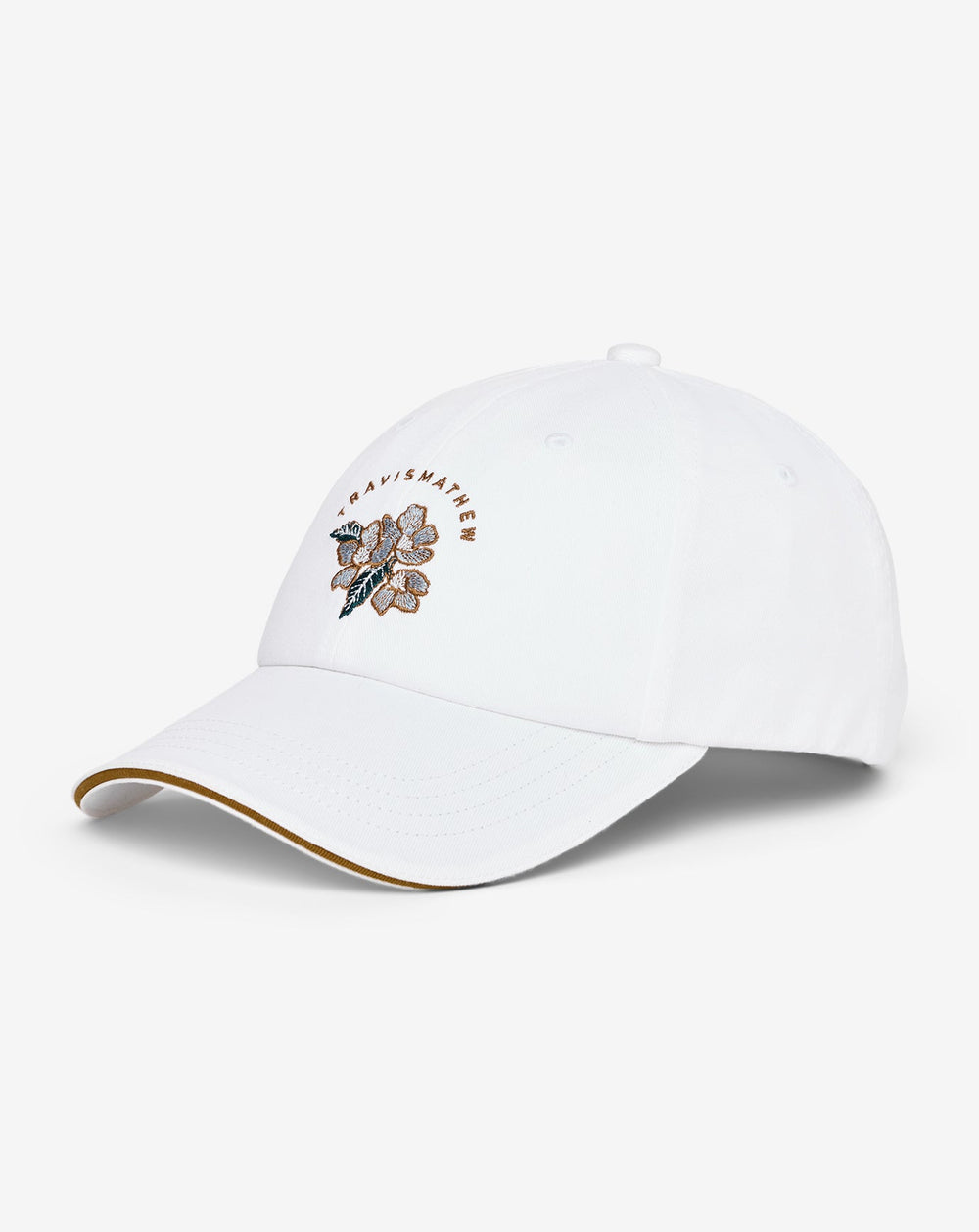 Floral Twisted Ivy Adjustable Hat Accessories/White