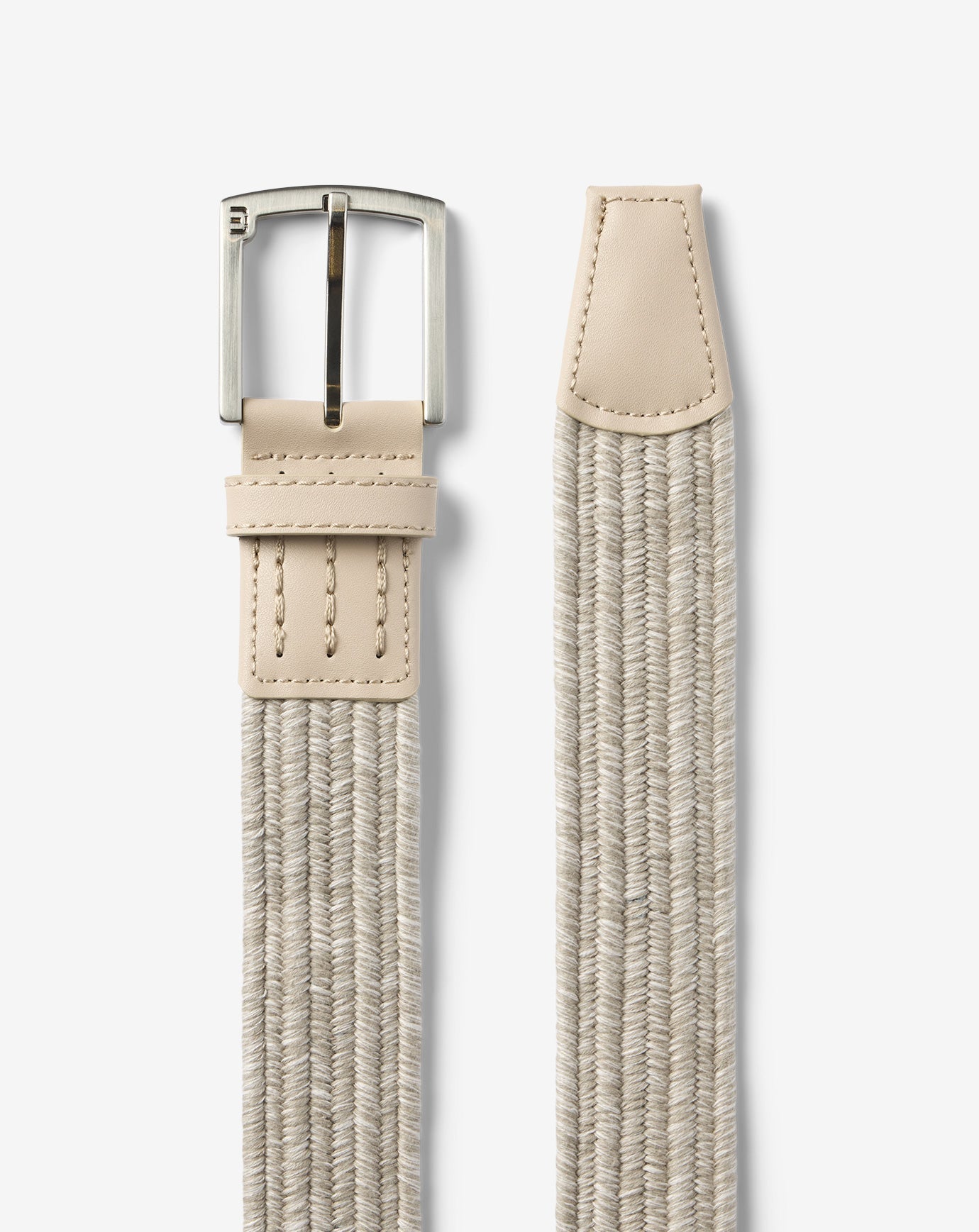 Popsicle Stretch Woven Leather Belt Accessories|Golf/Oxford Tan