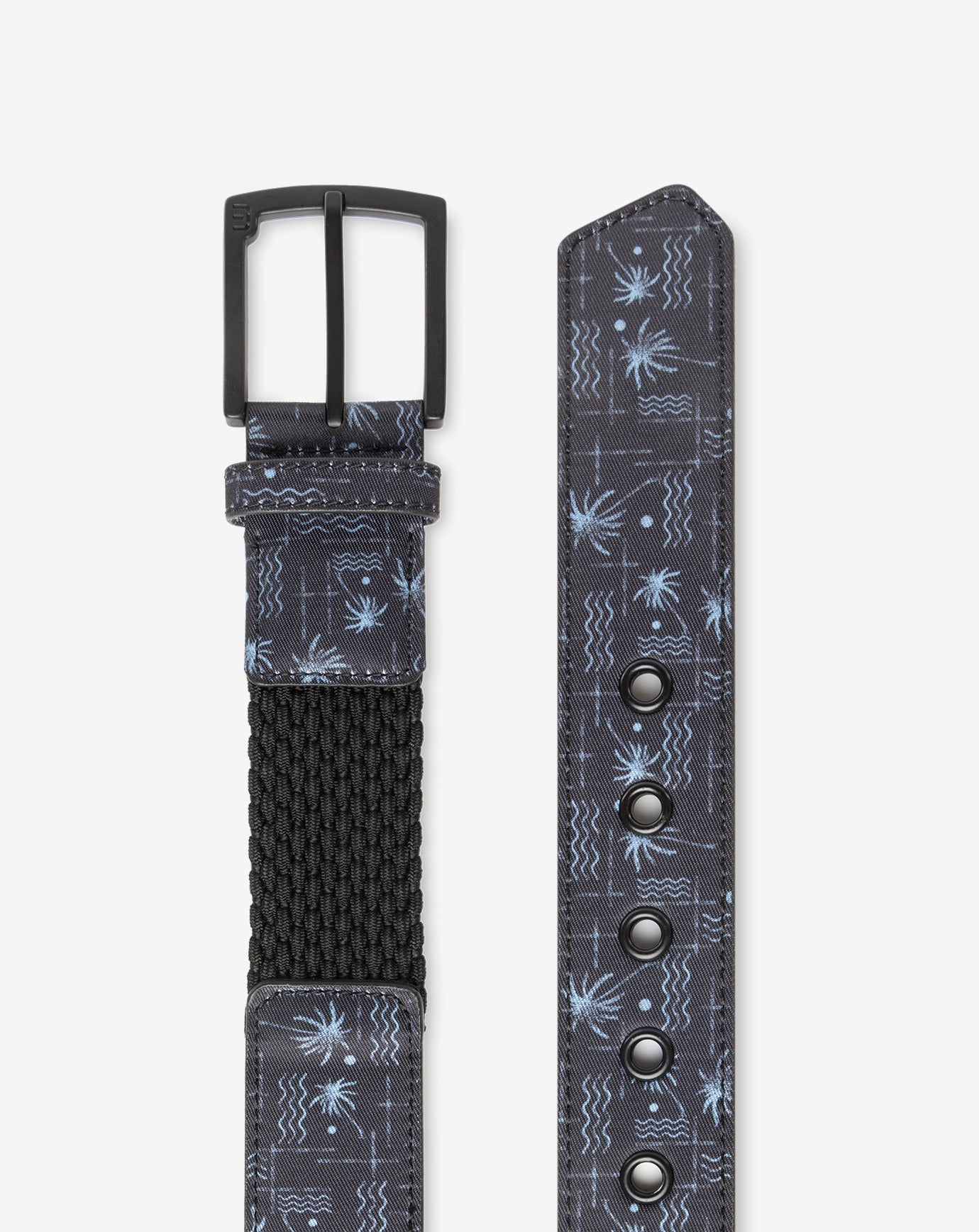 Palmwood Canvas Stretch Belt Accessories|Golf/Black