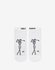 Golf Sucks Ankle Sock Accessories/White