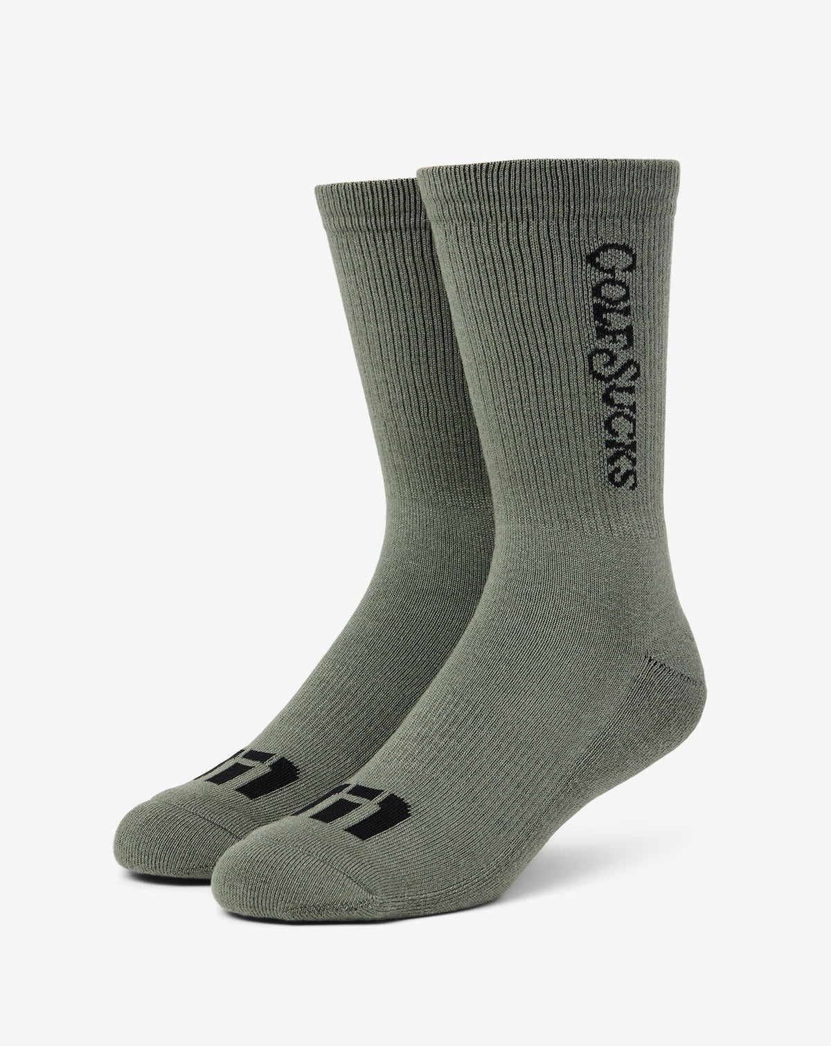 Golf Sucks Crew Sock Accessories/Dark Olive