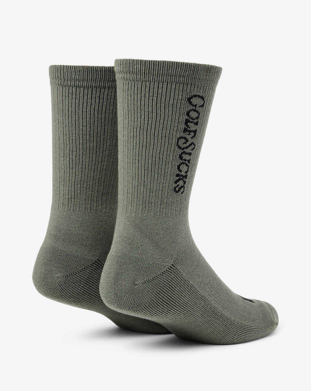 Golf Sucks Crew Sock Accessories/Dark Olive
