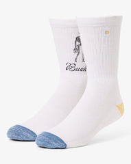 Lost Buckets Crew Sock Accessories/White