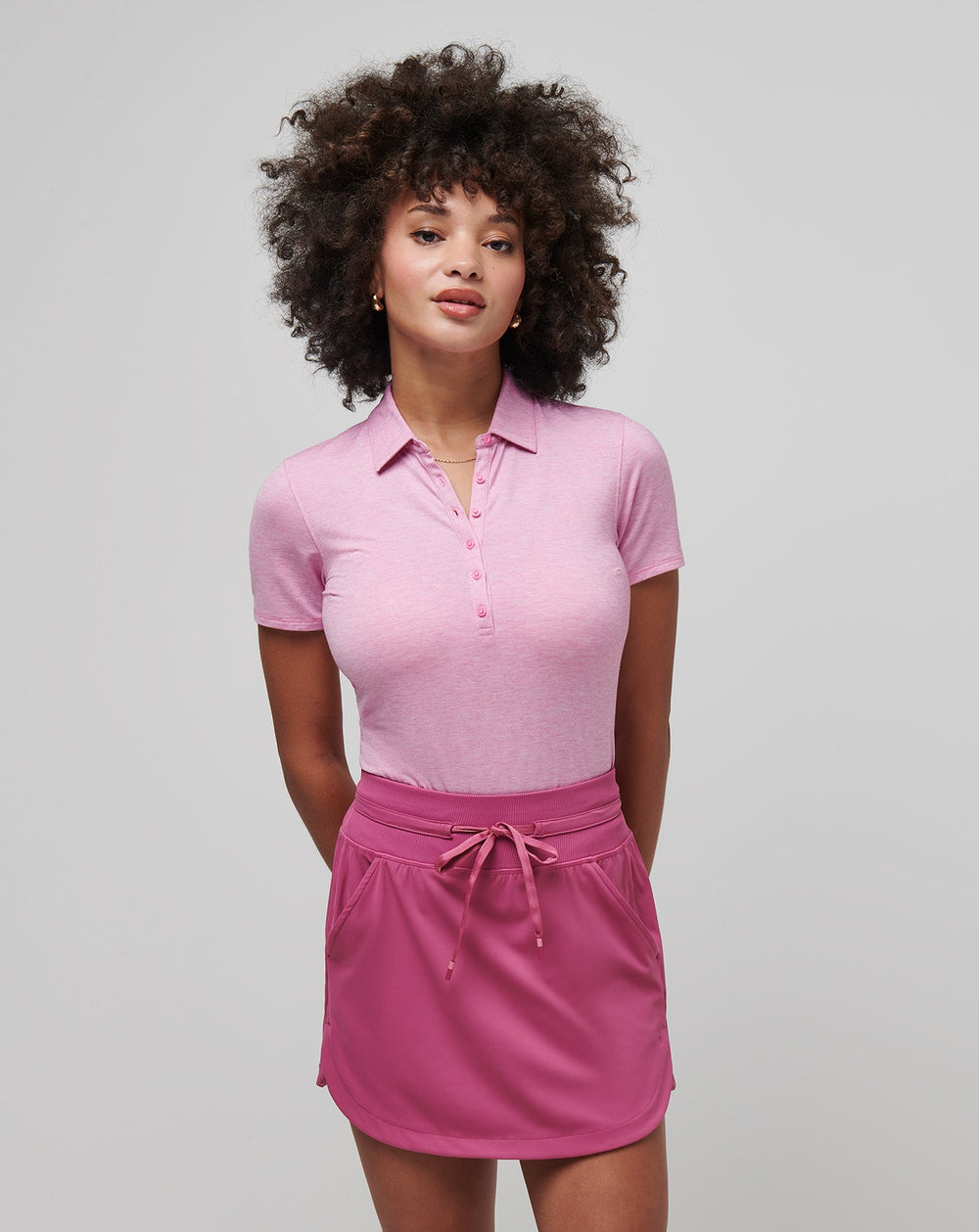 Featherweight Active Polo Golf/Heather Red Violet