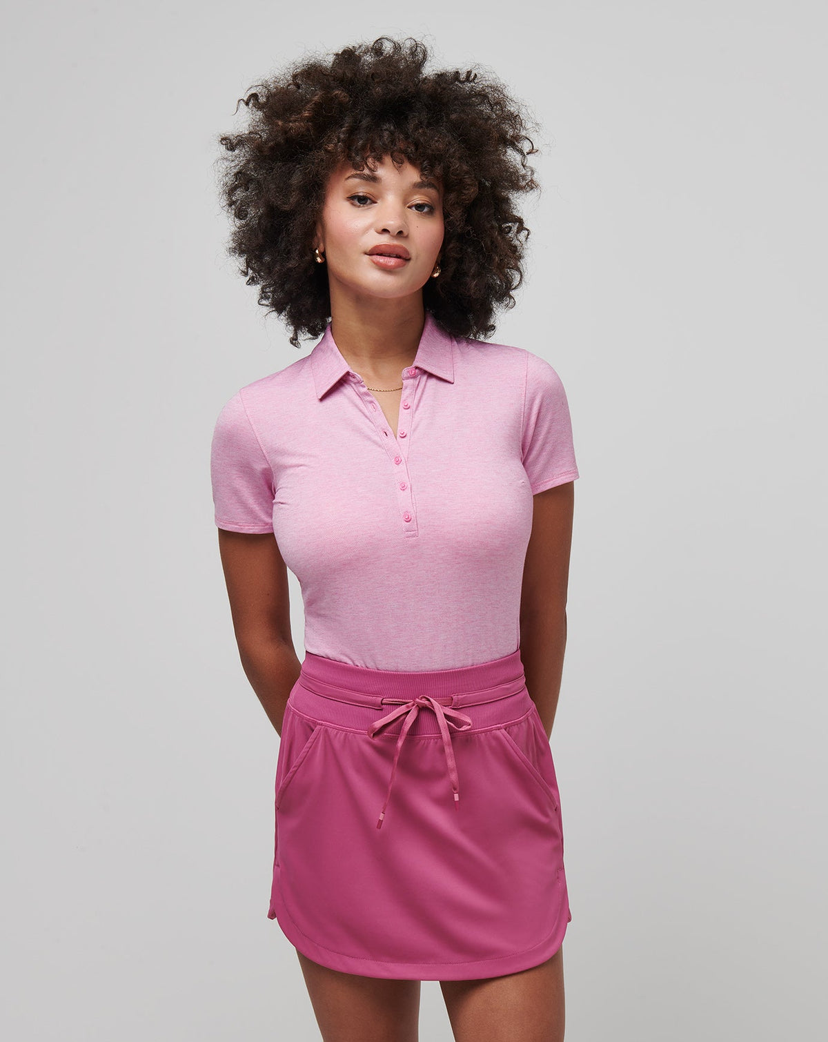 Featherweight Active Polo Golf/Heather Red Violet
