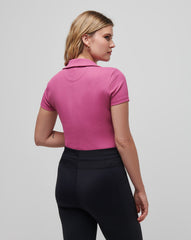 Moveknit Vneck Polo Golf/Red Violet