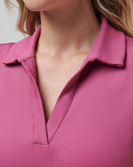 Moveknit Vneck Polo Golf/Red Violet