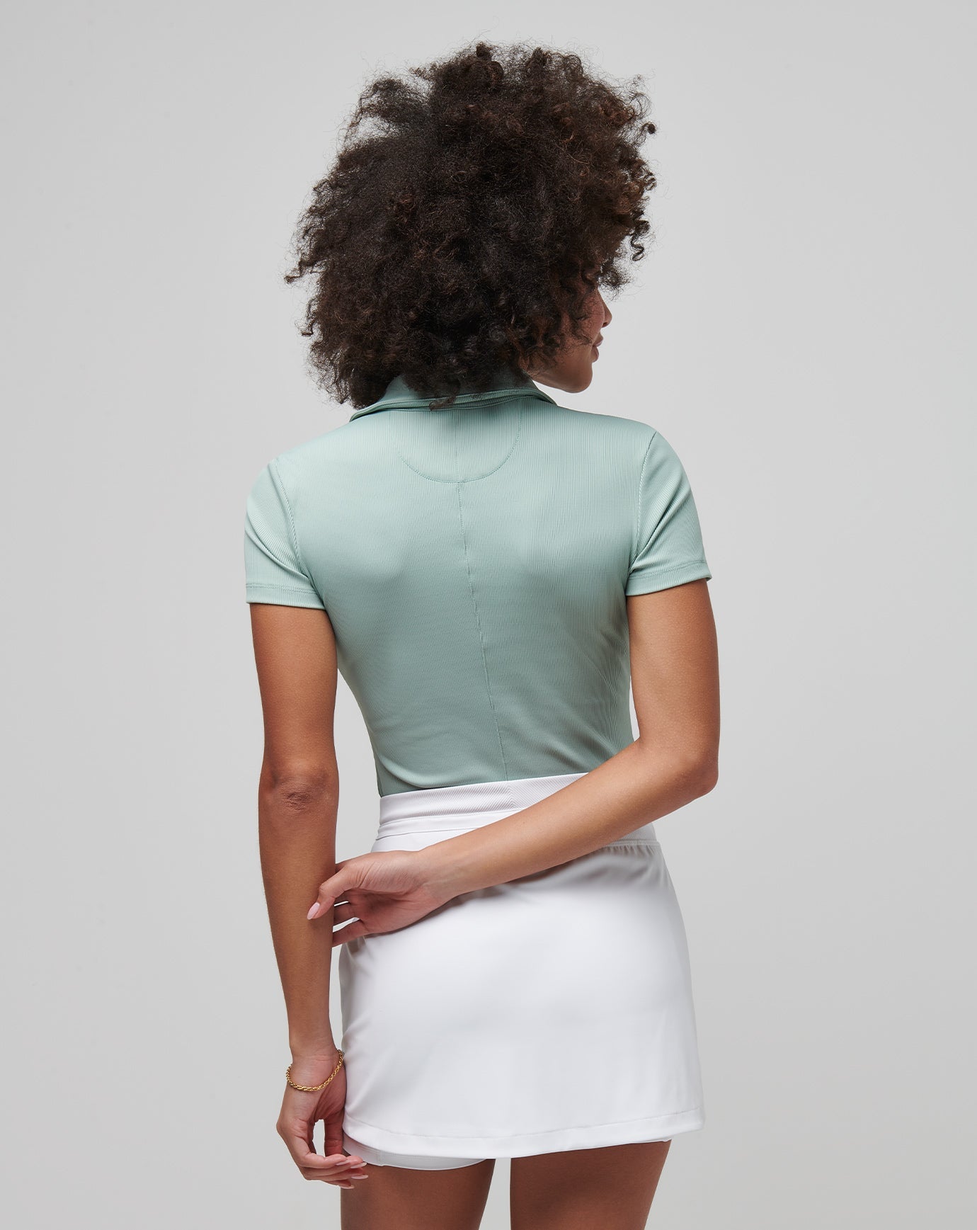 Moveknit Vneck Polo Golf/Jade