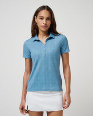 Featherweight Active Printed Polo Golf/Smoke Blue Multi