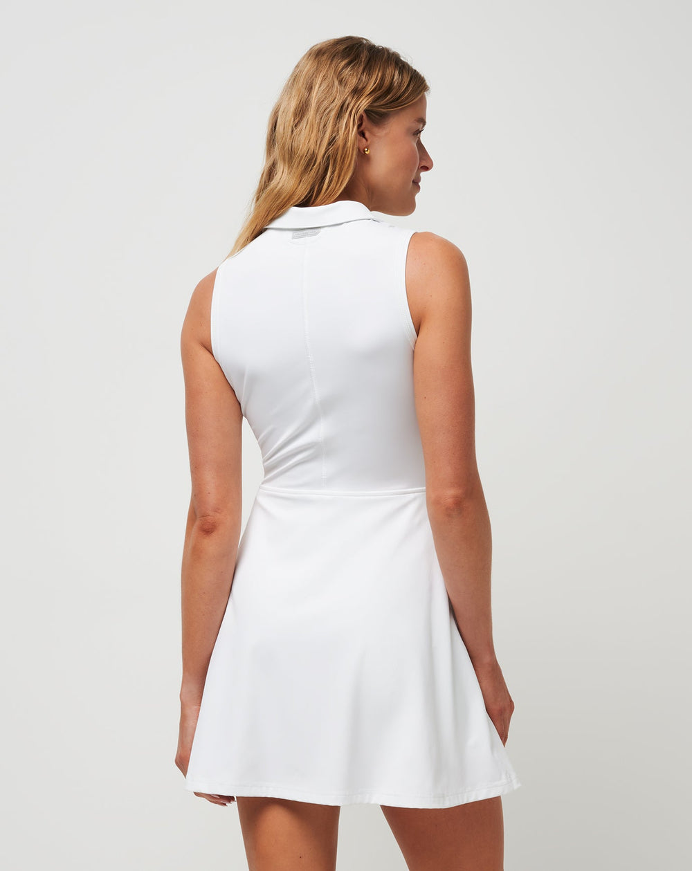 Moveknit Sleeveless Polo Dress Golf/White