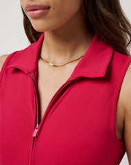 Moveknit Sleeveless Polo Dress 2.0 Golf/Persian Red