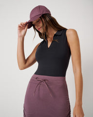 Skyline Polo Bodysuit Golf/Heather Black