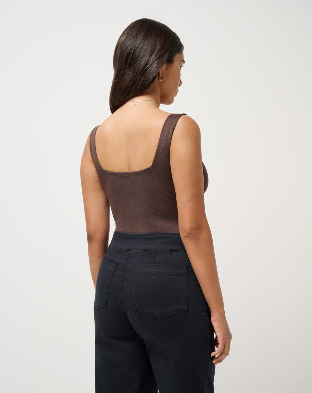 Skyline Tank Bodysuit Golf/Heather Coffee Grounds