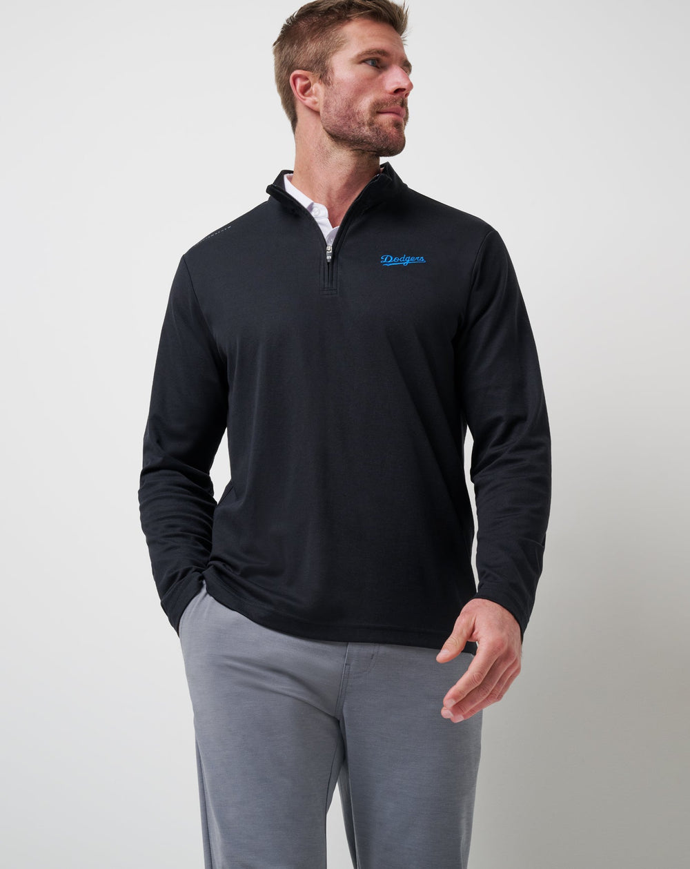Los Angeles Dodgers Time To Tailgate Quarter Zip Game Day|New/Black