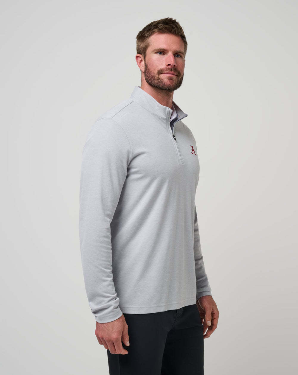 Alabama Time To Tailgate Quarter Zip Game Day|New/Heather Grey