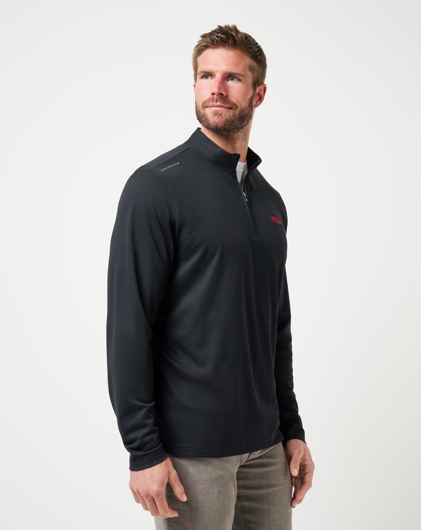 Arkansas Time To Tailgate Quarter Zip Game Day|New/Black