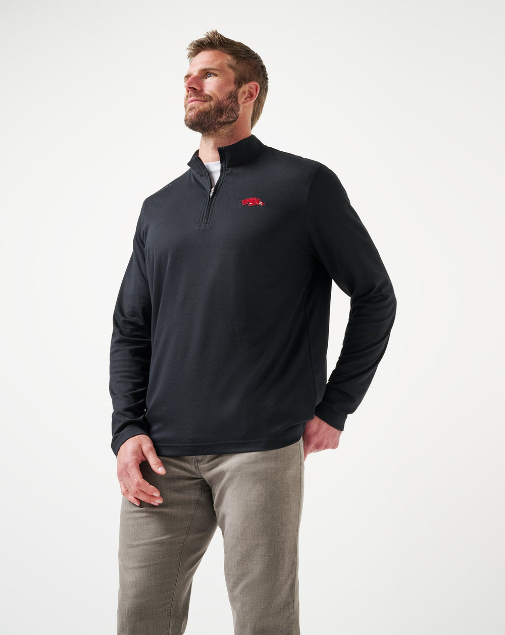 Arkansas Time To Tailgate Quarter Zip Game Day|New/Black