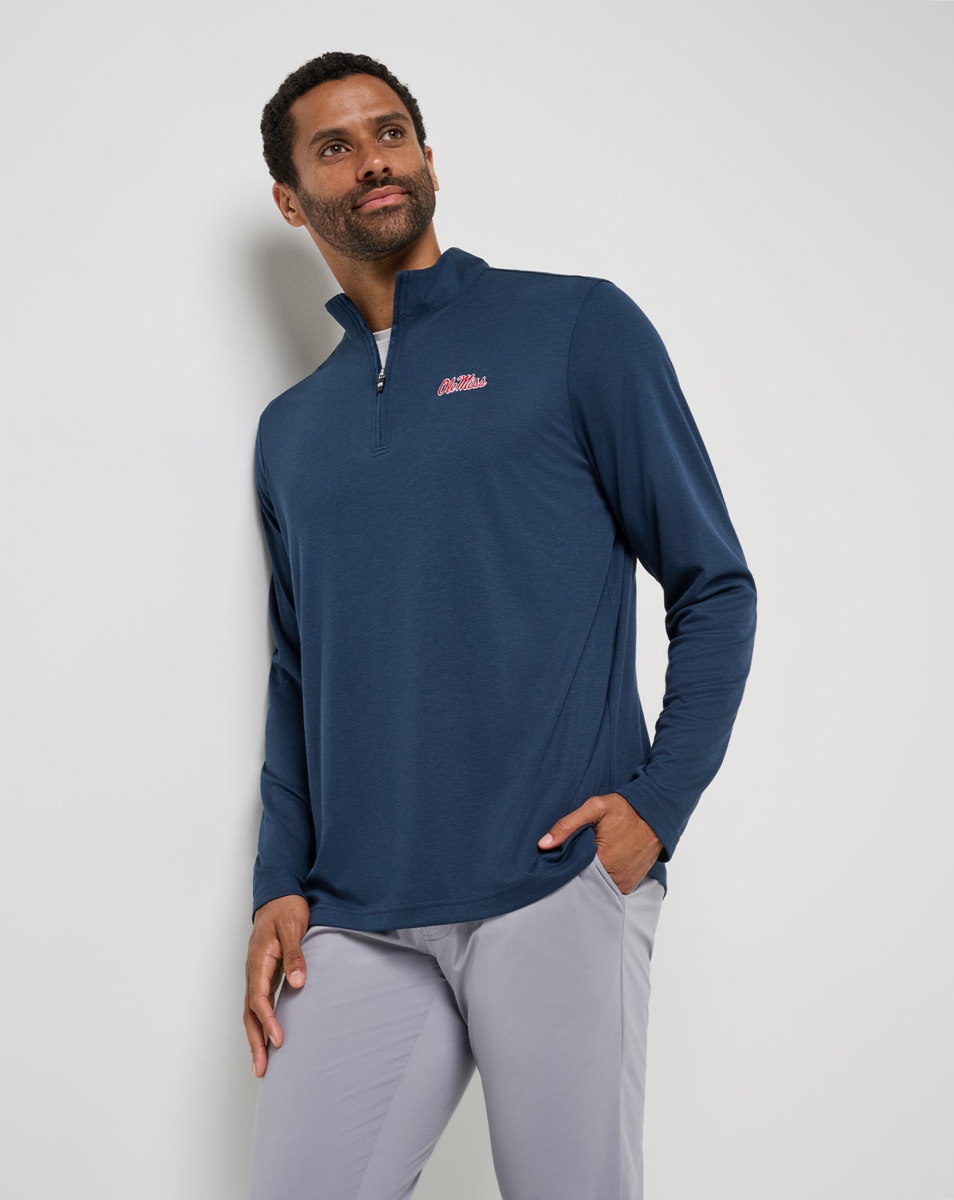 Mississippi Time To Tailgate Quarter Zip Game Day|New/Navy