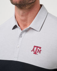 Texas A&M Drop Back Polo Game Day|New/Heather Grey/Black