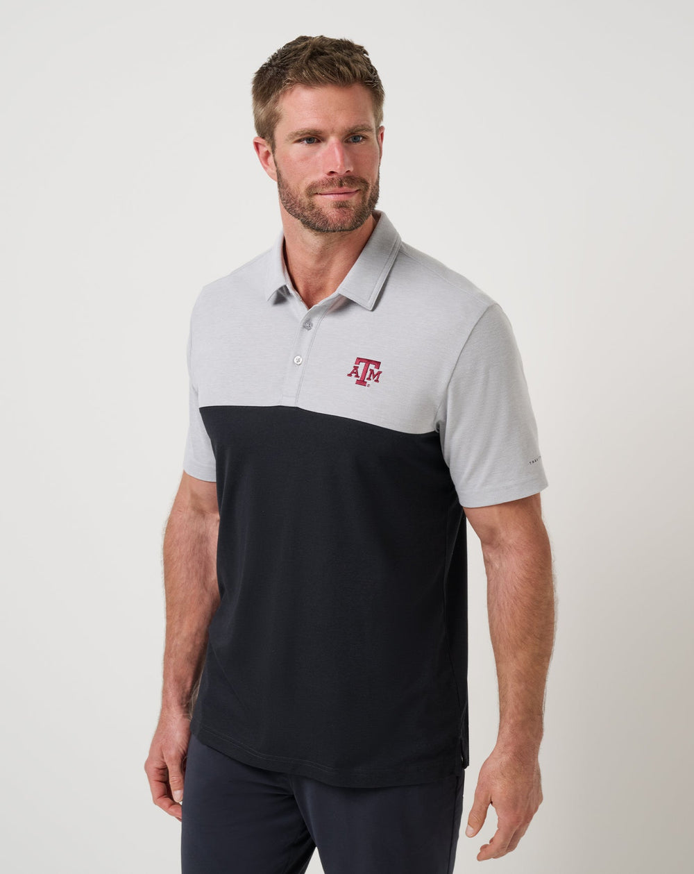 Texas A&M Drop Back Polo Game Day|New/Heather Grey/Black
